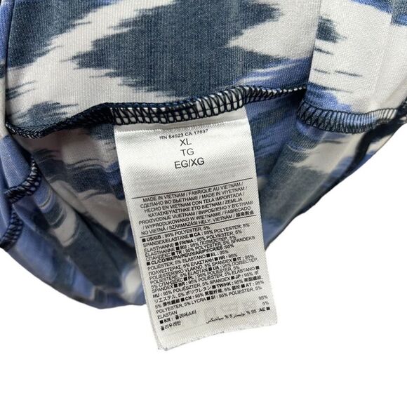 Banana Republic Blue and Black Sleeveless Spaghetti Strap Knee Length Dress Tie - Picture 7 of 7